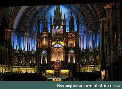 Notre Dame cathedral in Montreal