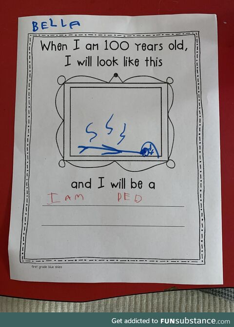 This kid gets it. (100th day of school)