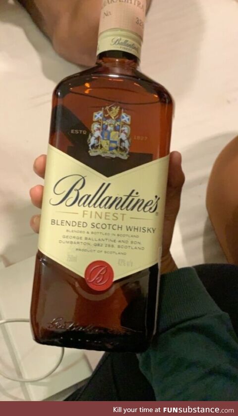 Neighbor brought this over for "Ballentine's" day and said we're "brothers in solitude"