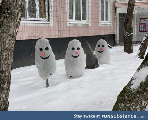 Garment covers freezing outside