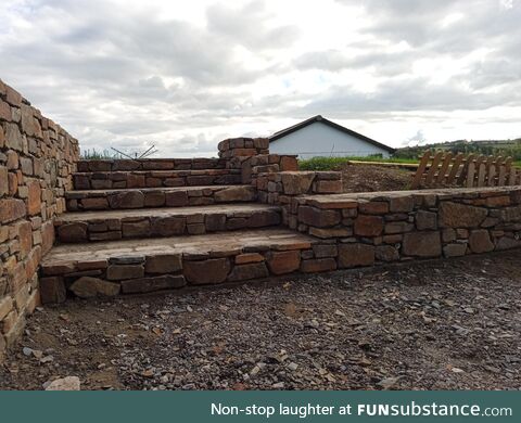 Built some stone steps and walls. (oc)