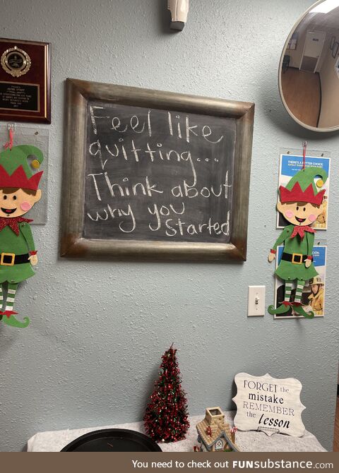 Probably not the best quote to have at a methadone clinic