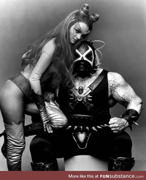 Uma Thurman with her sidekick Bane