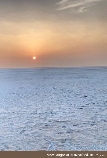 Beautiful evening at kutch, india worlds largest Salt desert . More at- worldononesub