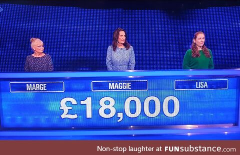 Good luck to the Simpsons on the Chase tonight!