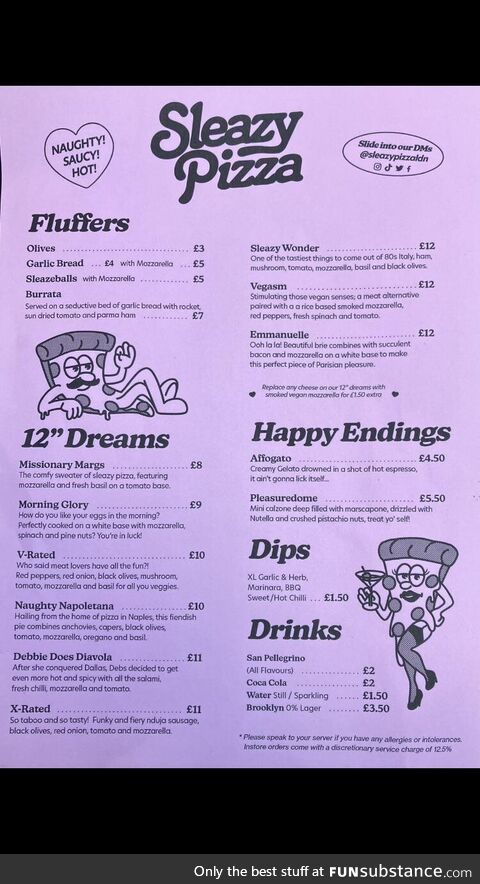 This pizza restaurant in London has some *slight* innuendos