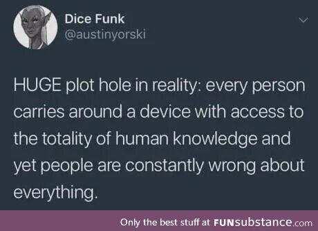 We Have All Human Knowledge, Yet We're Still Wrong
