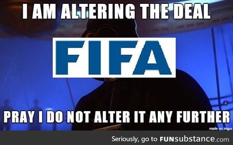 As a tru discipel of the dark lord. FIFA is altering the one love deal