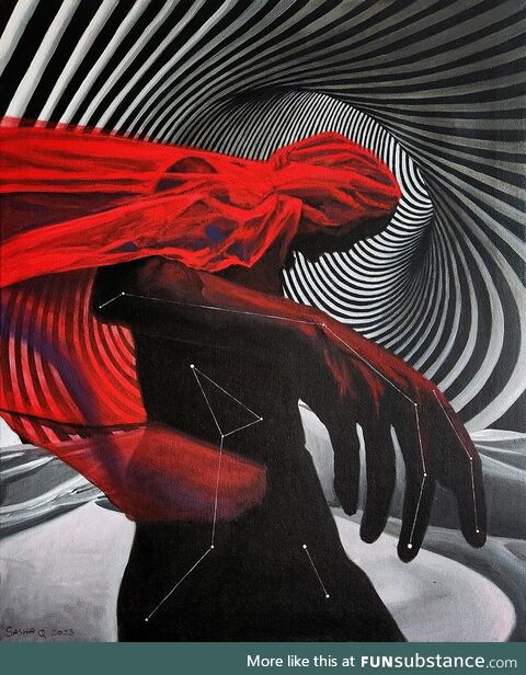 Other worlds pt. XXV, Oil on canvas 34 x 28" done in 2023