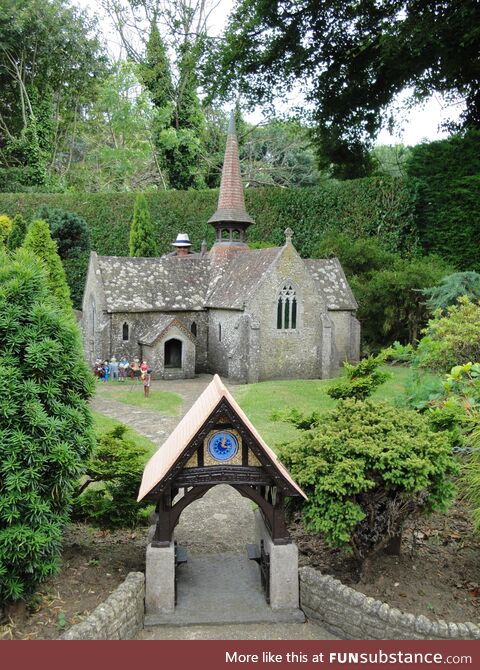 Look carefully, this quaint English church scene is in fact part of a great model village