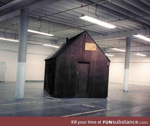 The Unabomber's cabin, held in an FBI storage facility near Sacramento