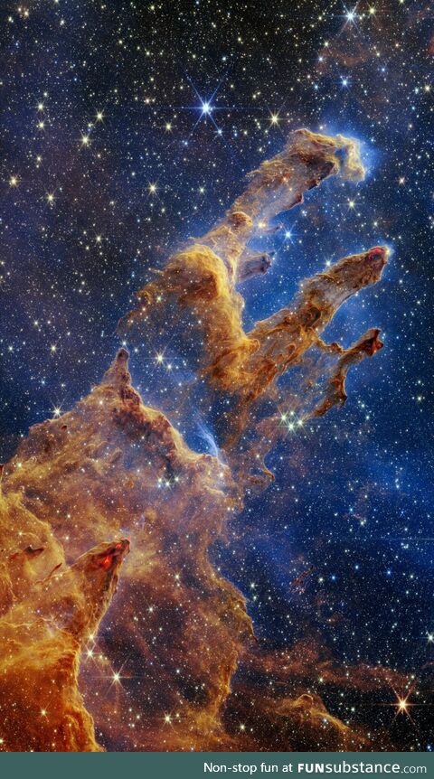 Pillars of Creation captured by James Webb