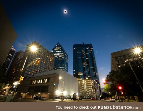 Black sun over Dallas