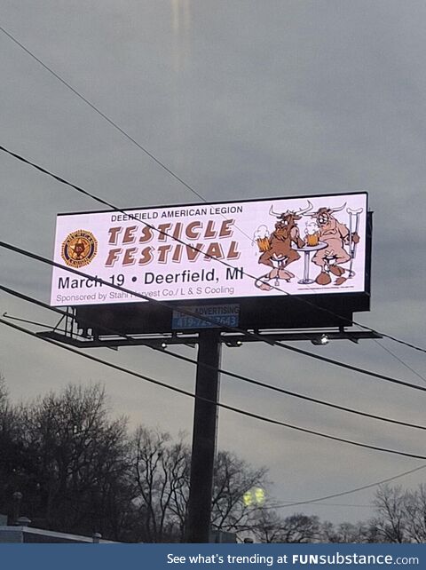 Yes it’s real, the testicle festival in Deerfield Michigan! [OC]