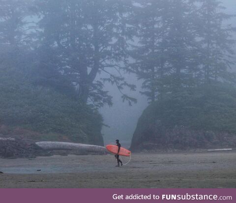 Canadian west coast surfer