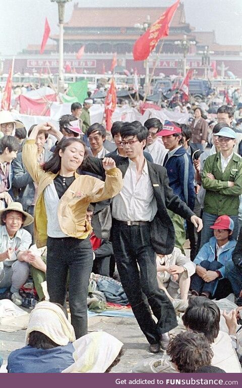 Tiananmen Square before the CCP authorized massacre <3