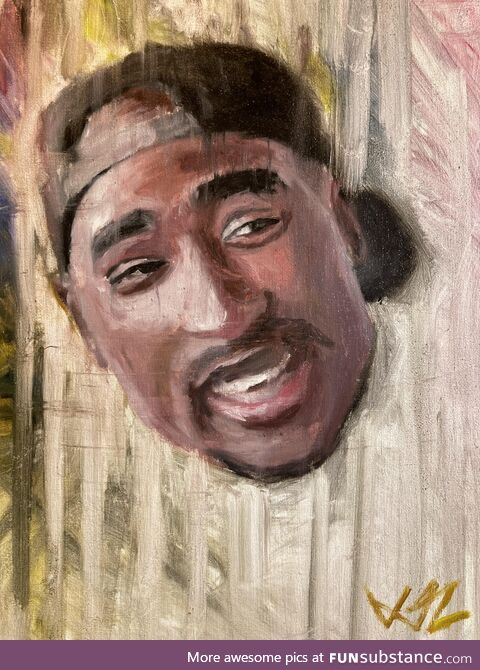 A painting I did of 2pac [OC]