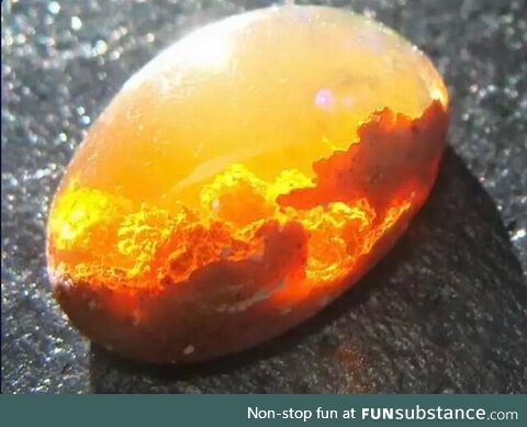 The Fire Opal looks like someone put the sunset in a stone