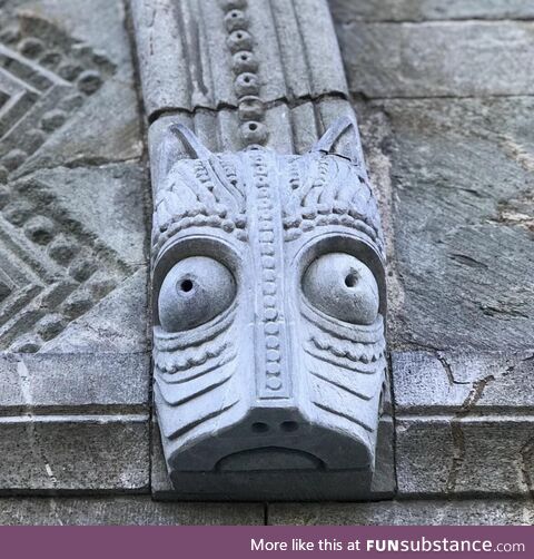 This stone carving looks like it suddenly remembered something