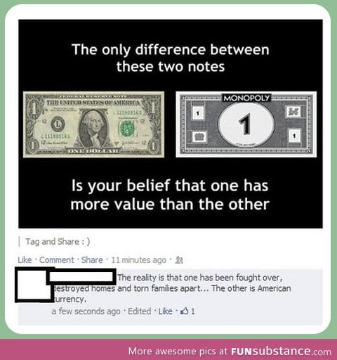 Real money vs. Monopoly money