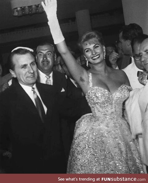 Sophia Loren attending the Venice Film Festival, 1955