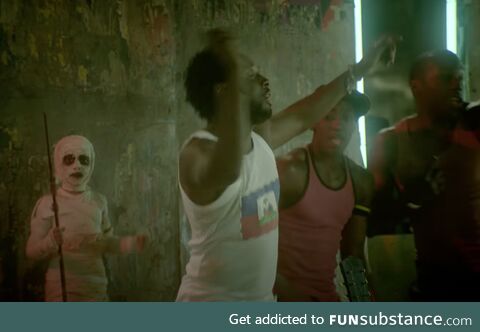 There's a child mummy dancing in the background of "Shakira - Hips Don't Lie" music video
