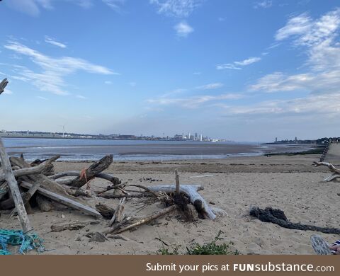Liverpool skyline from new Brighton yesterday :)