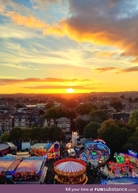 I took this picture while at a fair in local city on the ferris wheel