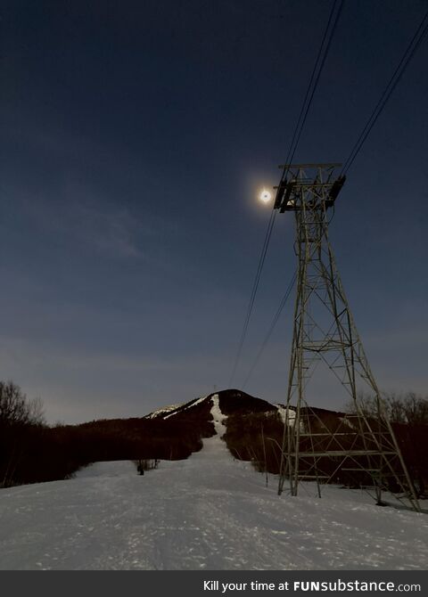 The total eclipse at Jay Peak in Northern Vermont