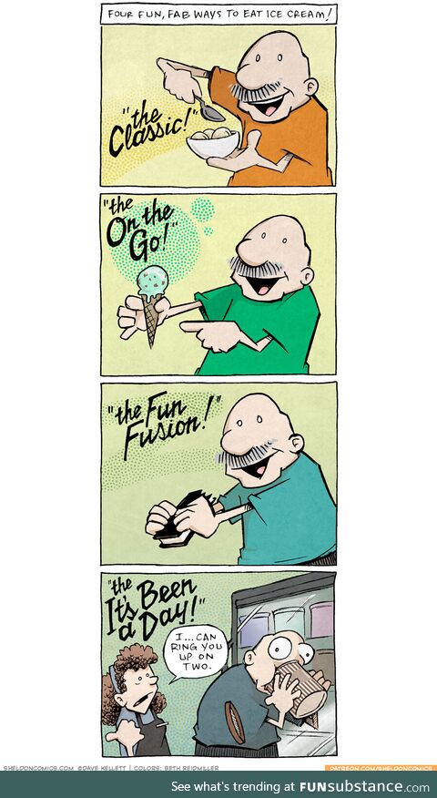 Four fun ways to eat ice cream! (oc)