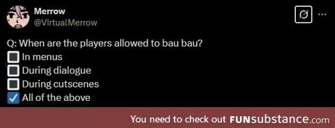 Bau button
