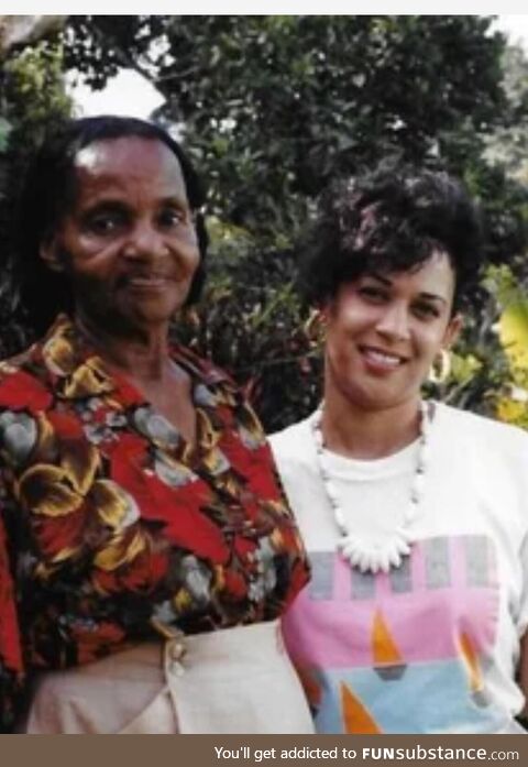 Kamala Harris with her grandmother