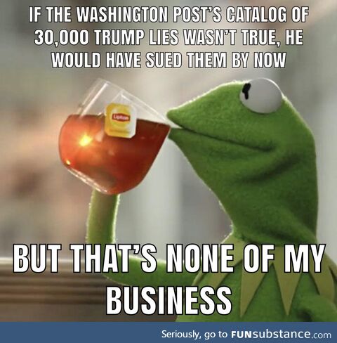 Trump sues everybody for everything!!
