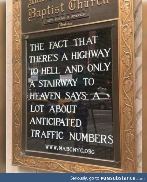 The sign is anticipating a lot of future traffic
