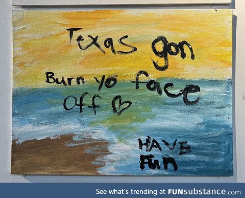 Accurate kid’s art displayed at the Austin Airport