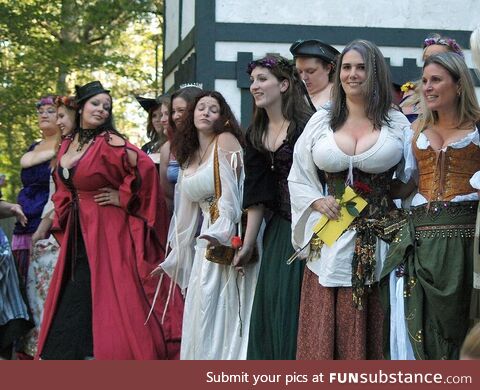 Ren faire cleavage contest