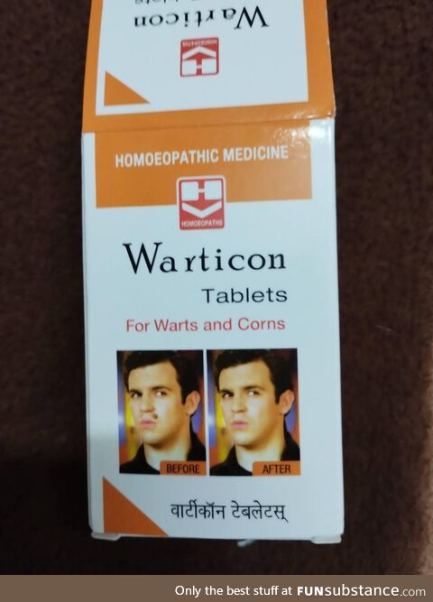 A tablet for warts