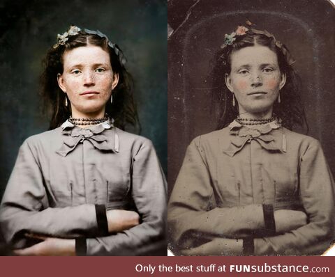 Portrait of a young woman. Vestland, Norway. 1880