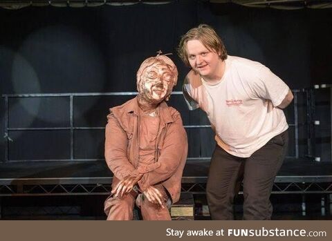 Statue of Lewis Capaldi from his former school