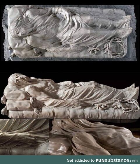 "The Veiled Christ" by Giuseppe Sanmartino, 1753. It was created with a single block of