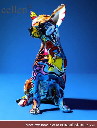 Get your doggo a sculpture. Artistic Whimsy: Personalized Chihuahua Dog Statue,