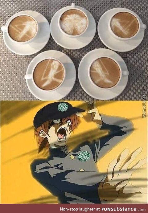 It's time to d-d-d-drink your latte!