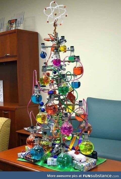 Experiments in our biotech lab mean we must come into the office so we decorated with a