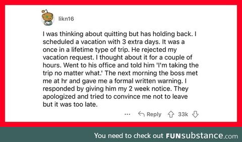 Work off