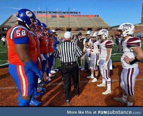 Small high school vs big high school in the state championship game last Saturday