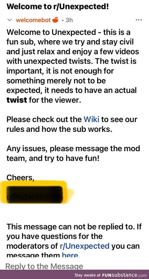 Well this unexpected