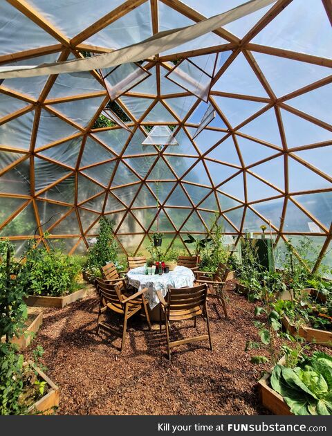 Community garden geodesic dome