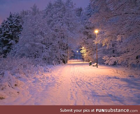 Winter morning in Espoo, Finland [OC]