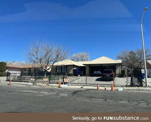 Walter White’s house from Breaking Bad in Albuquerque. Owner is not a fan of the