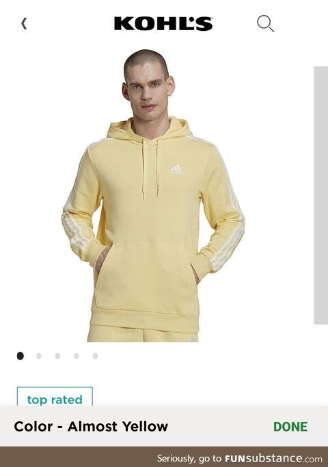 Is it yellow? Hmmm not quite.